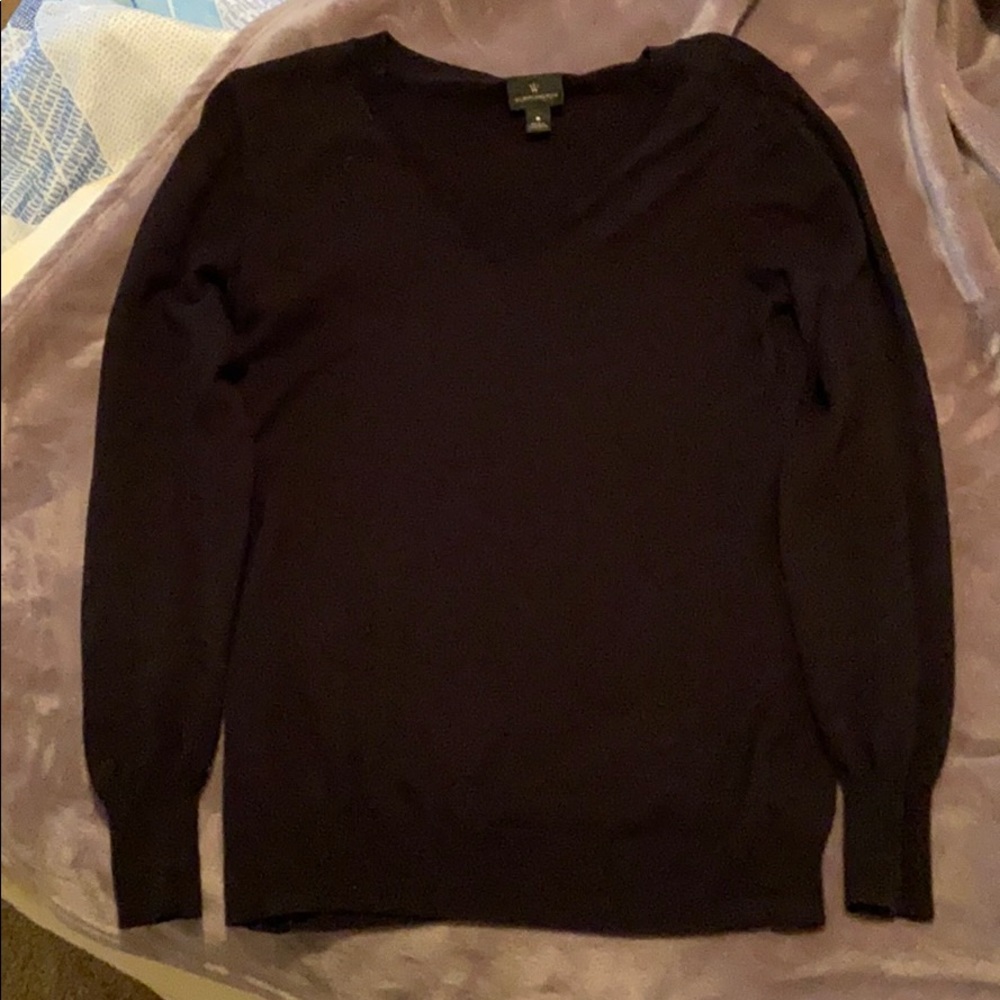 Soft long sleeve v neck sweater